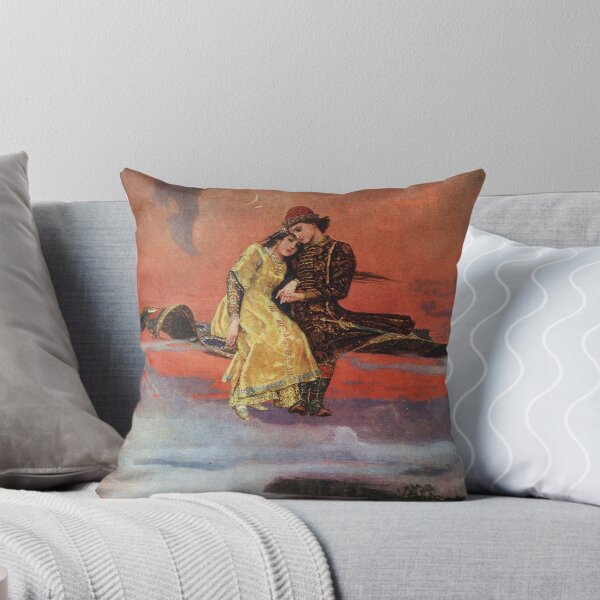 Item preview, Flying Carpet by Victor Mikhailovich Vasnetsov 1880 Fantasy romantic couple  designed and sold by tarotstarostina.