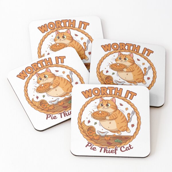 Item preview, Worth It Pie Thief Cat Thanksgiving Humor designed and sold by GizmoDesign.