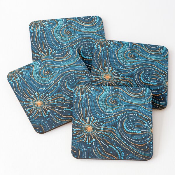 Item preview, Aboriginal Inspired Dot Art -  Flower Oceanarium designed and sold by GrinGalore.