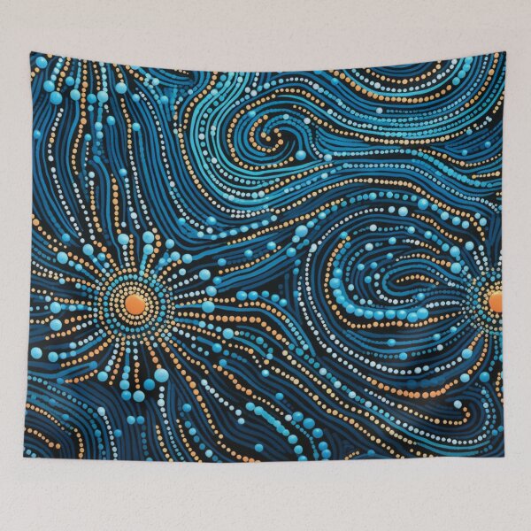 Item preview, Aboriginal Inspired Dot Art -  Flower Oceanarium designed and sold by GrinGalore.