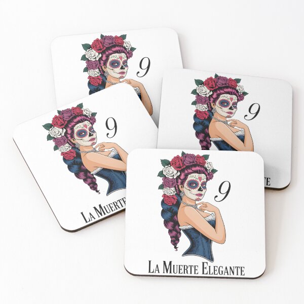 Item preview, La Muerte Elegante: Day of the Dead Elegant Sugar Skull Poster designed and sold by FestivityFinds.