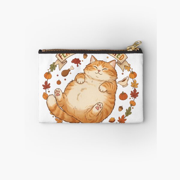 Item preview, Feast Mode Activated Thanksgiving Cat Full Belly designed and sold by GizmoDesign.