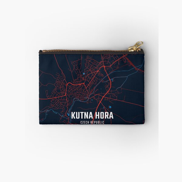Item preview, Kutna Hora Red & Blue Minimalist Map designed and sold by HomeLivingCo.