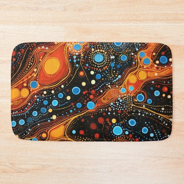 Item preview, Aboriginal Inspired Dot Art - With Lava Veins designed and sold by GrinGalore.