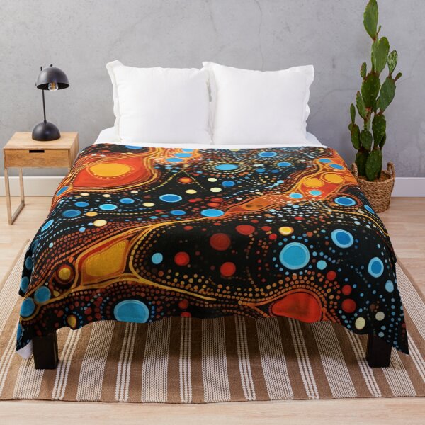 Item preview, Aboriginal Inspired Dot Art - With Lava Veins designed and sold by GrinGalore.