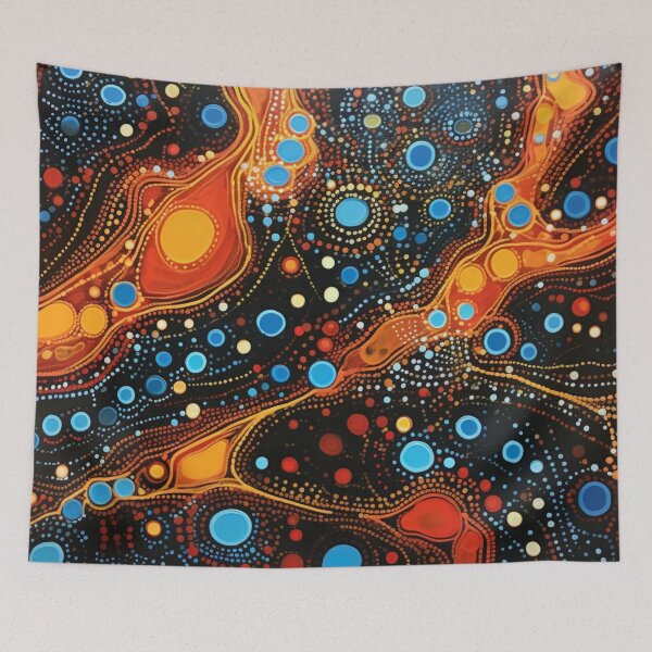 Item preview, Aboriginal Inspired Dot Art - With Lava Veins designed and sold by GrinGalore.