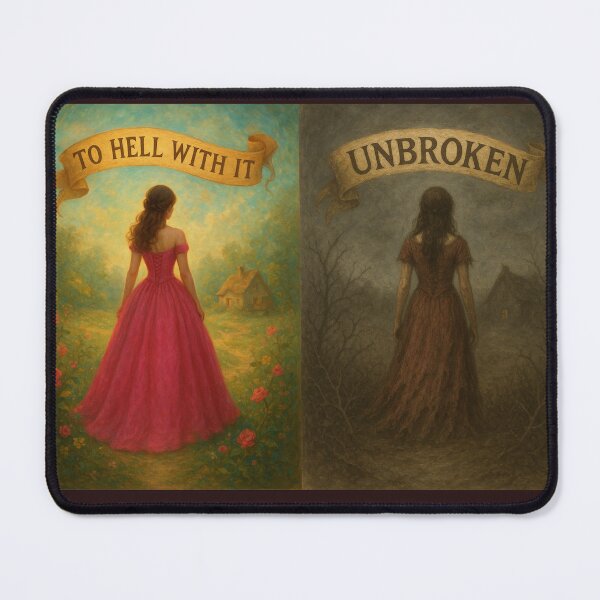 Item preview, Fairytale Rebel & Dark Survivor – TO HELL WITH IT & UNBROKEN Empowering Art Pair designed and sold by Malumaluu.