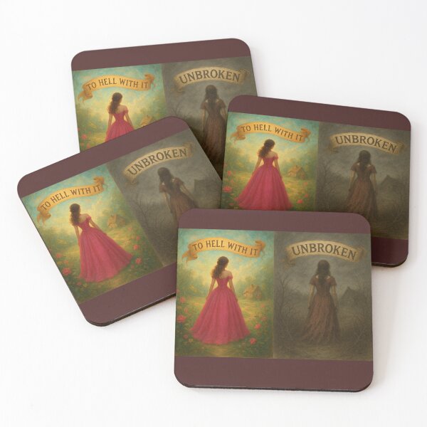 Item preview, Fairytale Rebel & Dark Survivor – TO HELL WITH IT & UNBROKEN Empowering Art Pair designed and sold by Malumaluu.
