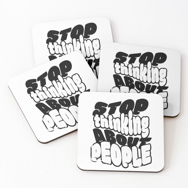 Item preview, Stop Thinking About People Motivational Quote Design | Minimalist Mental Peace Typography designed and sold by AbderraimArt.