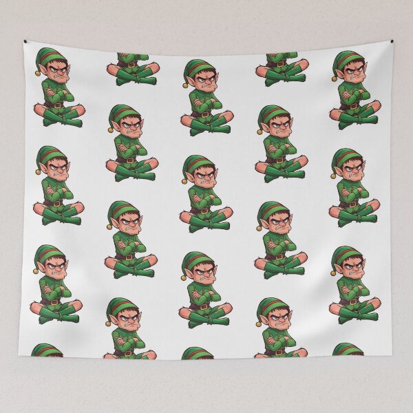 Item preview, Angry Christmas Elf Funny Cartoon designed and sold by StormArte.