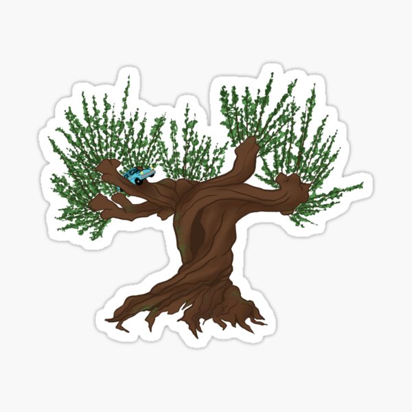 Item preview, Angry Tree with Car designed and sold by sparkymonsterrr.