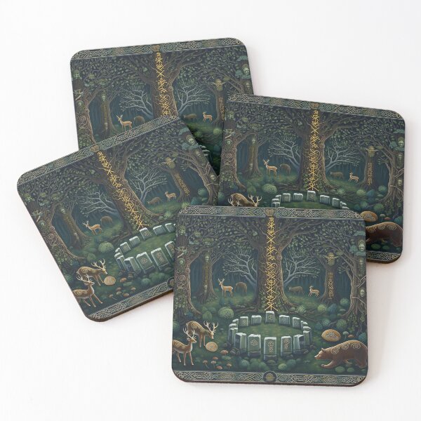 Item preview, Henge of the Druids beautiful fresco after William Morris designed and sold by Vintage Designs +.