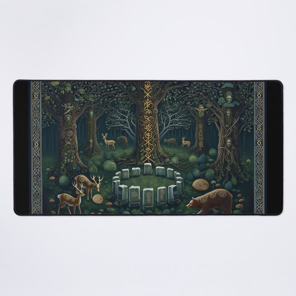 Item preview, Henge of the Druids beautiful fresco after William Morris designed and sold by Vintage Designs +.