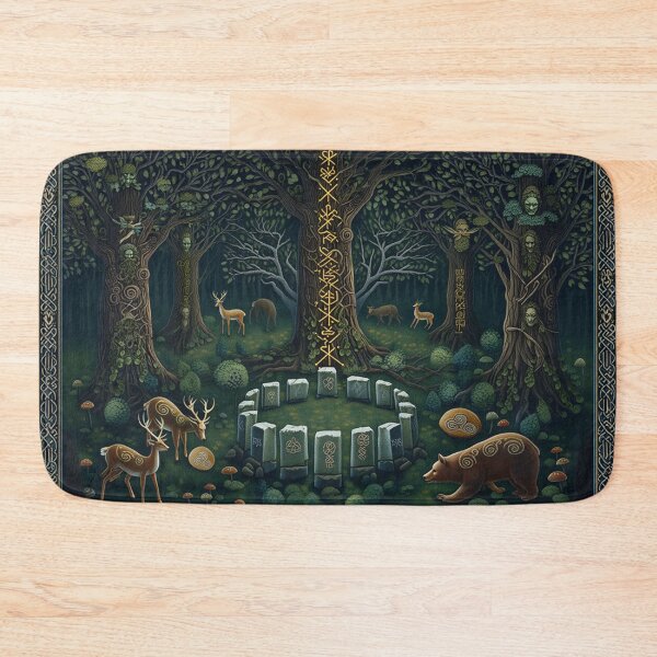 Item preview, Henge of the Druids beautiful fresco after William Morris designed and sold by Vintage Designs +.