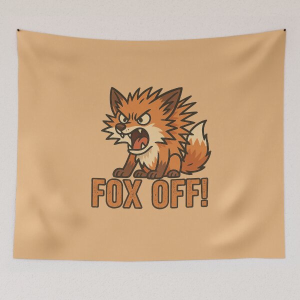 Item preview, Fox Off | Angry Fox Pun Design designed and sold by Bratak.