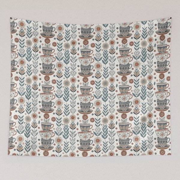 Item preview, Teacups & Borders designed and sold by Shuga-Design.