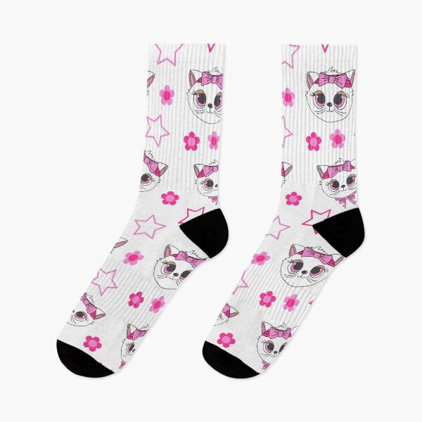 Item preview, Cute Kawaii White Cats Pattern designed and sold by HotHibiscus.