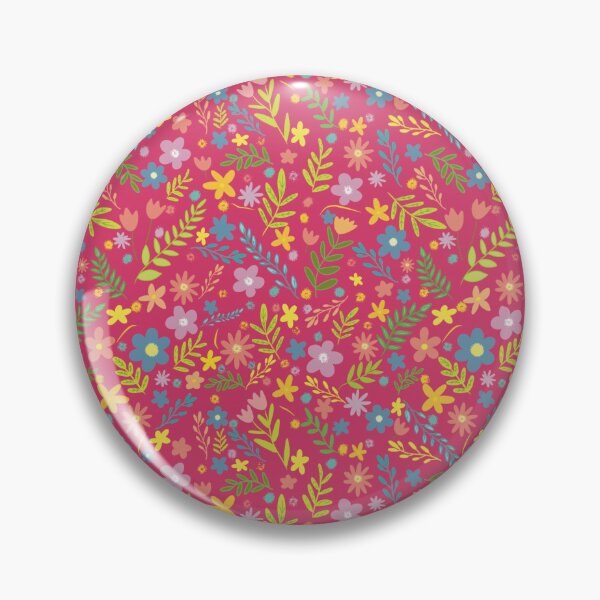 Item preview, Fun ditsy floral pink pattern designed and sold by RainbowSnow.