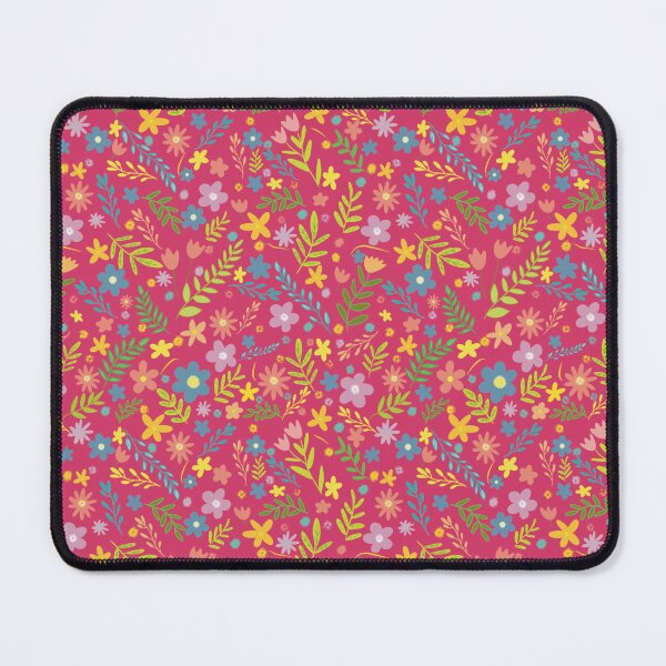 Item preview, Fun ditsy floral pink pattern designed and sold by RainbowSnow.