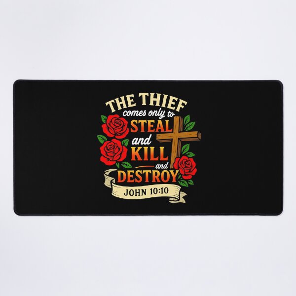 Item preview, John 10:10 The Thief Comes Only To Steal And Kill And Destroy designed and sold by plushism.