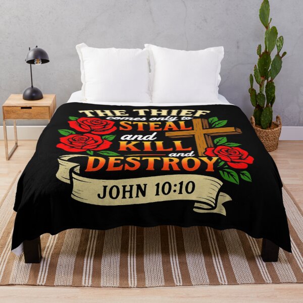 Item preview, John 10:10 The Thief Comes Only To Steal And Kill And Destroy designed and sold by plushism.