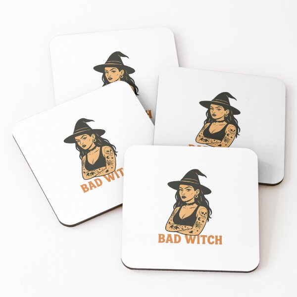 Item preview, Bad Witch – Tattooed Halloween Witch with Attitude designed and sold by BlackStarShop77.