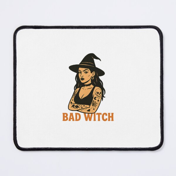 Item preview, Bad Witch – Tattooed Halloween Witch with Attitude designed and sold by BlackStarShop77.