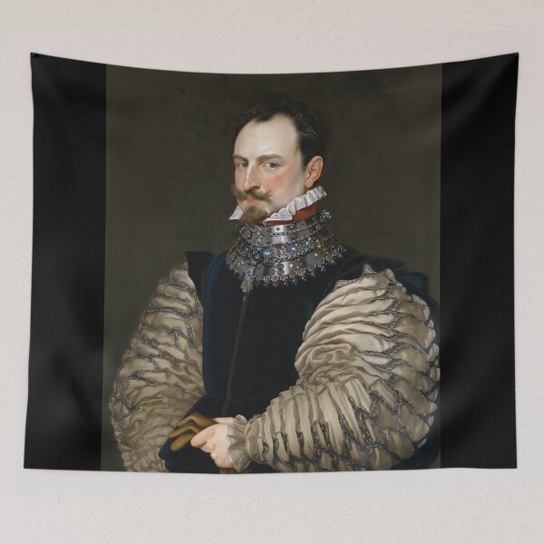 Item preview,  Vintage Renaissance era painting of Royal Gentleman in Ruff collar designed and sold by Vintage Designs +.