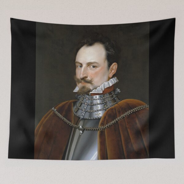 Item preview, Vintage Renaissance era painting of Royal Gentleman in Ruff collar designed and sold by Vintage Designs +.