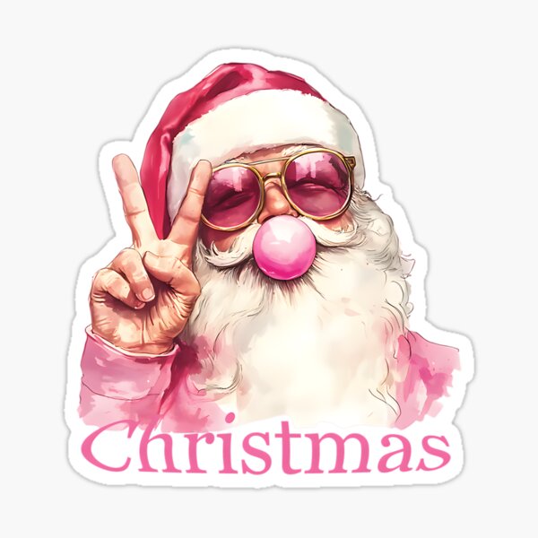 Item preview, Cute Retro Santa Christmas Blowing Bubble Gum Vintage Girly designed and sold by viannkemarad.