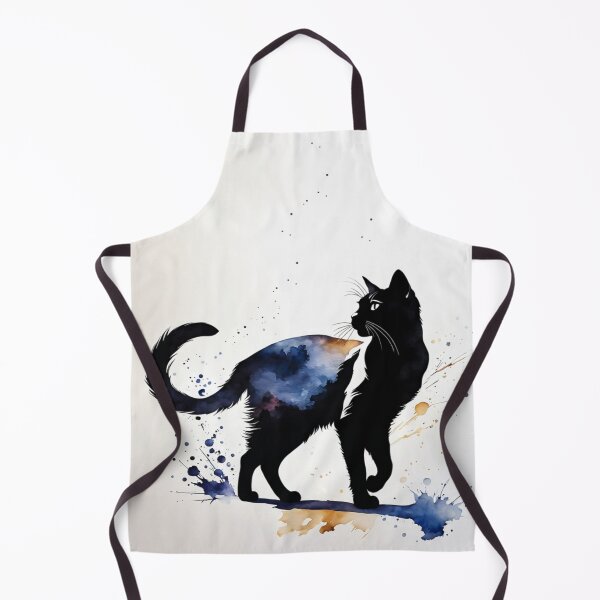 Item preview, Vintage Cat Art: Black Cat Watercolor Painting | Noir Cat Art | Gothic Art | Cat Art | Cat Watercolor Painting designed and sold by UnhingedBird.