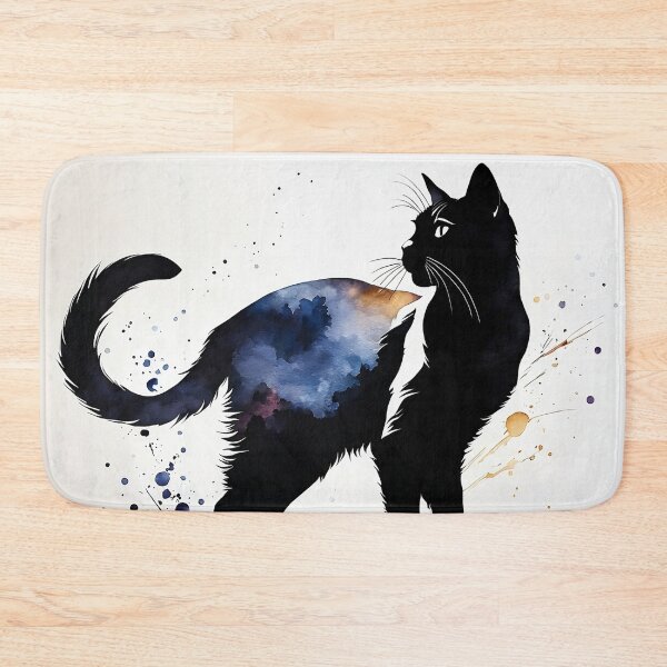 Item preview, Vintage Cat Art: Black Cat Watercolor Painting | Noir Cat Art | Gothic Art | Cat Art | Cat Watercolor Painting designed and sold by UnhingedBird.