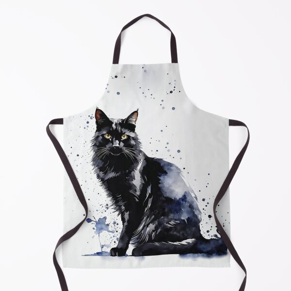 Item preview, Vintage Cat Art: Black Cat Watercolor Painting | Noir Cat Art | Gothic Art | Cat Art | Cat Watercolor Painting designed and sold by UnhingedBird.