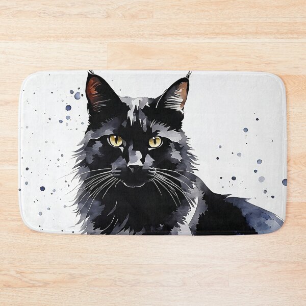 Item preview, Vintage Cat Art: Black Cat Watercolor Painting | Noir Cat Art | Gothic Art | Cat Art | Cat Watercolor Painting designed and sold by UnhingedBird.