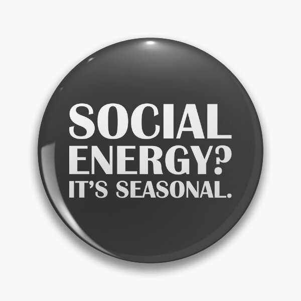 Item preview, Social Energy? It’s Seasonal. / Introvert Joke Funny T-Shirt Label designed and sold by introvertvibes.