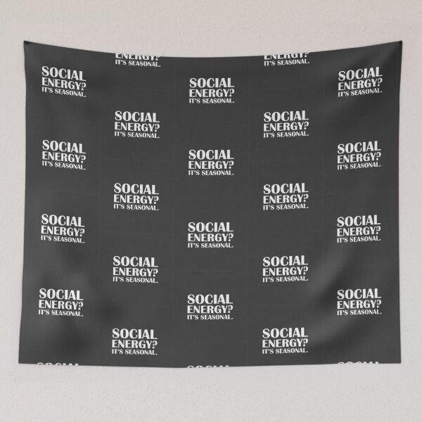 Item preview, Social Energy? It’s Seasonal. / Introvert Joke Funny T-Shirt Label designed and sold by introvertvibes.