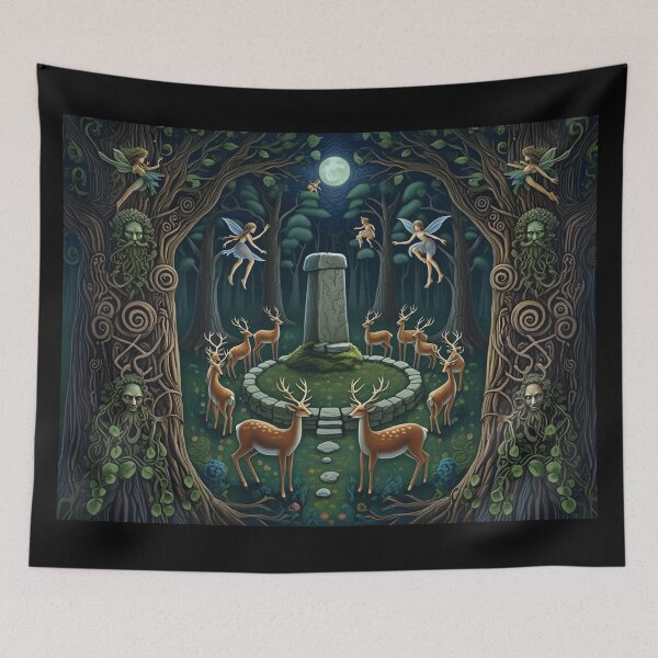 Item preview,  Henge of the Fey beautiful fresco after William Morris designed and sold by Vintage Designs +.