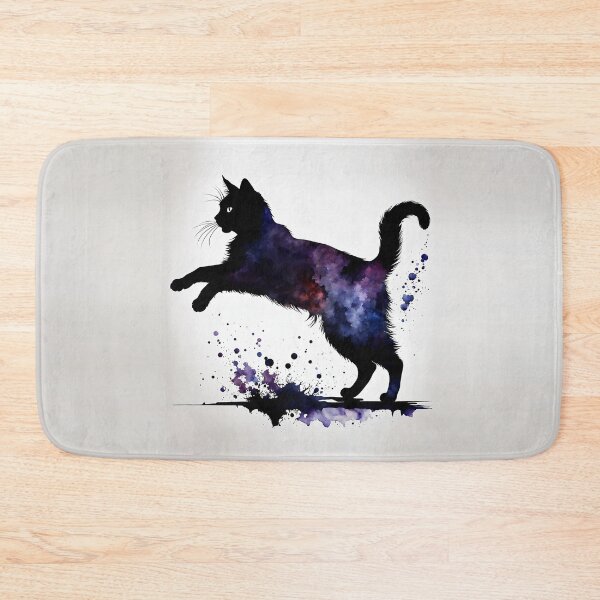 Item preview, Vintage Cat Art: Black Cat Watercolor Painting | Noir Cat Art | Gothic Art | Cat Art | Cat Watercolor Painting designed and sold by UnhingedBird.