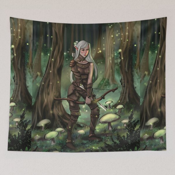 Item preview, Woodland Elf illustration designed and sold by Vintage Designs +.