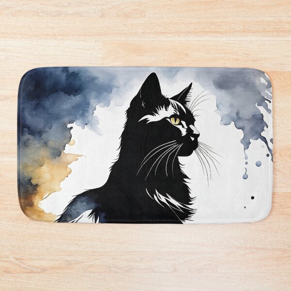 Item preview, Vintage Cat Art: Black Cat Watercolor Painting | Noir Cat Art | Gothic Art | Cat Art | Cat Watercolor Painting designed and sold by UnhingedBird.