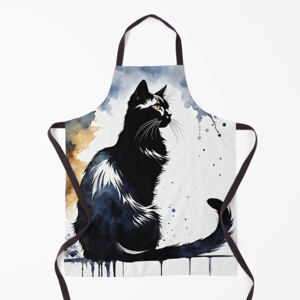 Item preview, Vintage Cat Art: Black Cat Watercolor Painting | Noir Cat Art | Gothic Art | Cat Art | Cat Watercolor Painting designed and sold by UnhingedBird.