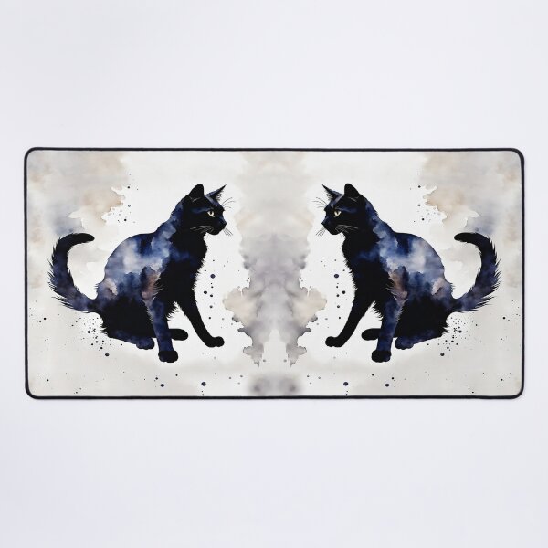Item preview, Vintage Cat Art: Black Cat Watercolor Painting | Noir Cat Art | Gothic Art | Cat Art | Cat Watercolor Painting designed and sold by UnhingedBird.