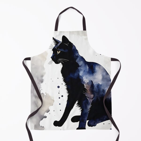 Item preview, Vintage Cat Art: Black Cat Watercolor Painting | Noir Cat Art | Gothic Art | Cat Art | Cat Watercolor Painting designed and sold by UnhingedBird.