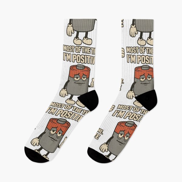 Item preview, I’m Positive Most of the Time Funny Battery Pun Design designed and sold by TeeTimeTreasure.