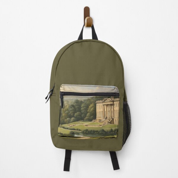 Item preview, Pemberley-Inspired Castle Landscape – Majestic Estate with Reflective Lake, Verdant Trees, and Lush Greenery designed and sold by Timeless Decor.