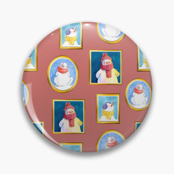 Item preview, Snowmen in frames festive pattern designed and sold by Bonheurem.