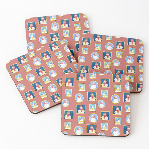 Item preview, Snowmen in frames festive pattern designed and sold by Bonheurem.