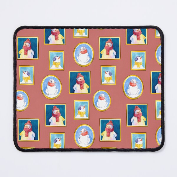 Item preview, Snowmen in frames festive pattern designed and sold by Bonheurem.