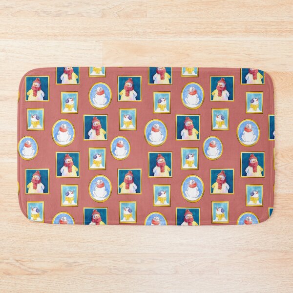 Item preview, Snowmen in frames festive pattern designed and sold by Bonheurem.