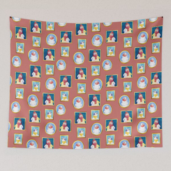Item preview, Snowmen in frames festive pattern designed and sold by Bonheurem.